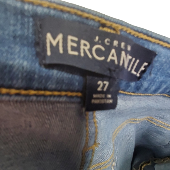 J. CREW MERCANTILE Button Fly Skinny Jeans High Waist Raw Step Hem Sz 27 Stretch - Picture 8 of 11